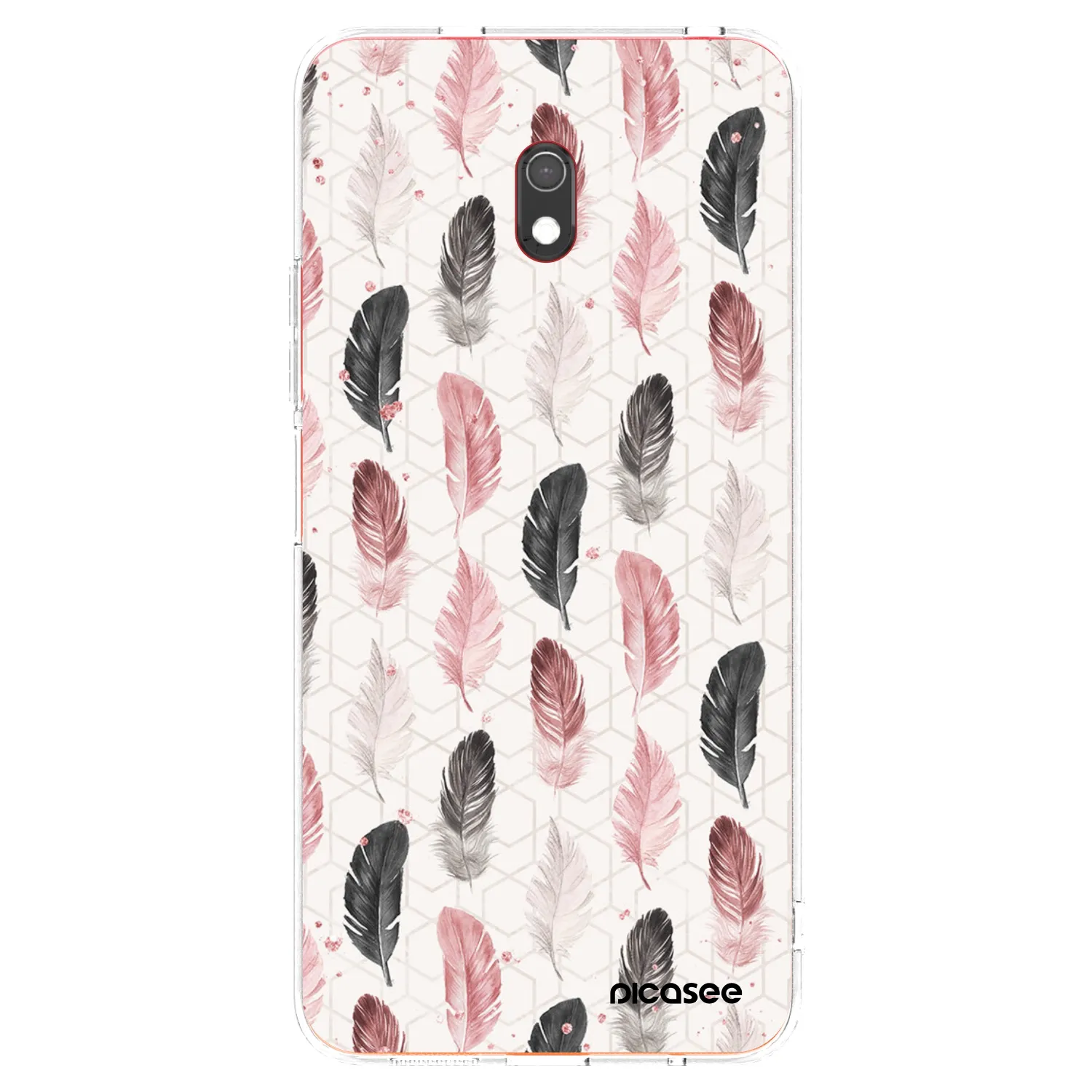 Picasee silikonový průhledný obal pro Xiaomi Redmi 8A - Pírka 2