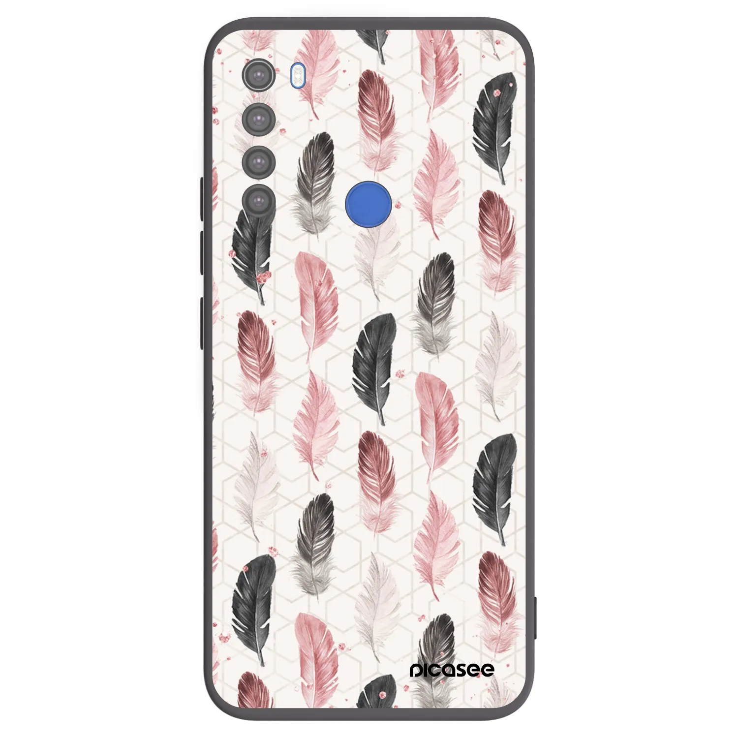 Picasee silikonový černý obal pro Xiaomi Redmi Note 8T - Pírka 2