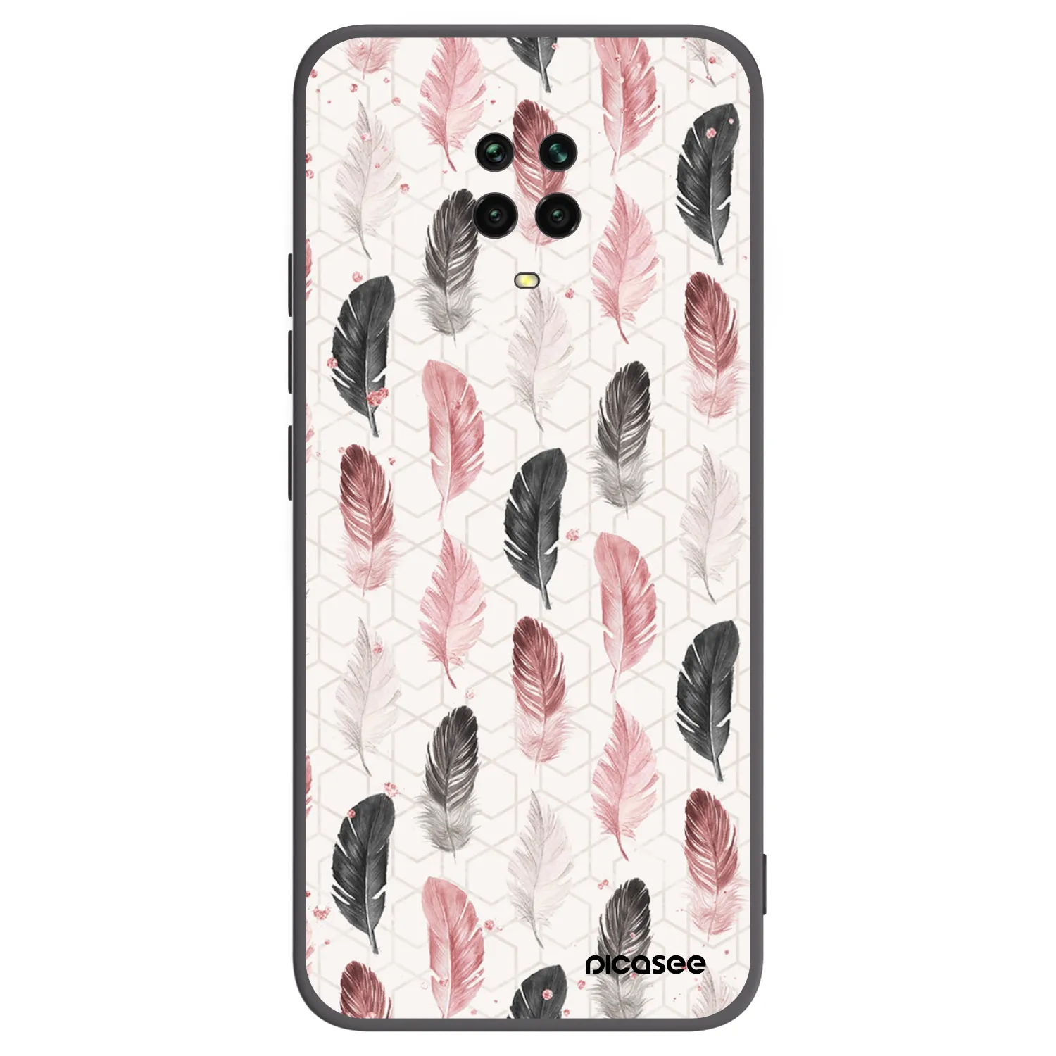 Picasee silikonový černý obal pro Xiaomi Redmi Note 9 Pro - Pírka 2