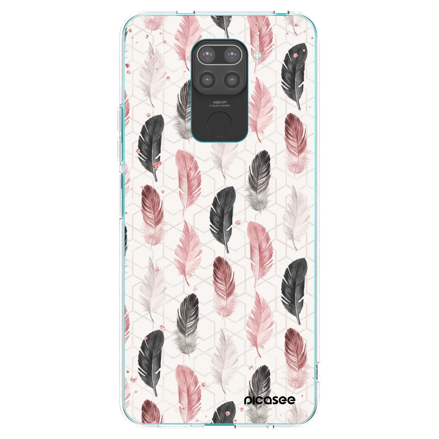 Picasee silikonový černý obal pro Xiaomi Redmi Note 9 - Pírka 2