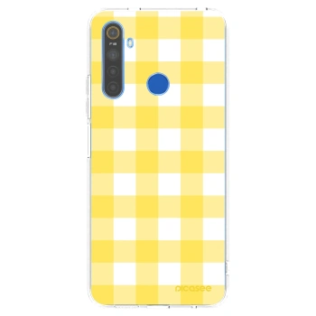 Picasee silikonový průhledný obal pro Realme 5 - Gride lemon