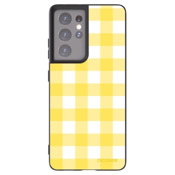 Picasee silikonový černý obal pro Samsung Galaxy S21 Ultra 5G G998B - Gride lemon
