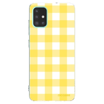 Picasee silikonový průhledný obal pro Samsung Galaxy M31s - Gride lemon