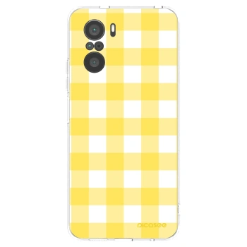 Picasee silikonový průhledný obal pro Xiaomi Poco F3 - Gride lemon