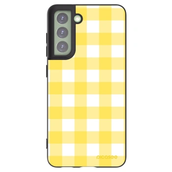 Picasee silikonový černý obal pro Samsung Galaxy S21 FE 5G - Gride lemon