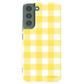 Picasee silikonový průhledný obal pro Samsung Galaxy S22+ 5G - Gride lemon