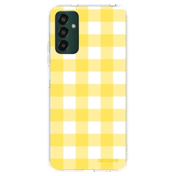 Picasee silikonový průhledný obal pro Samsung Galaxy M13 M135F - Gride lemon