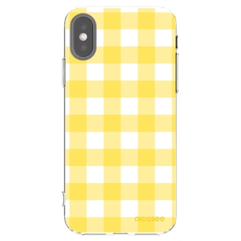 Picasee silikonový průhledný obal pro Apple iPhone X/XS - Gride lemon