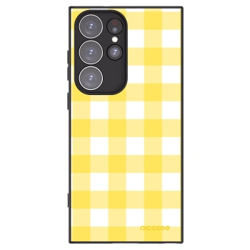 Picasee silikonový černý obal pro Samsung Galaxy S23 Ultra 5G - Gride lemon