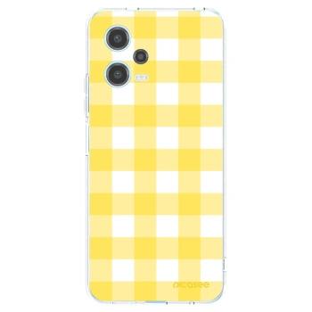 Picasee silikonový průhledný obal pro Xiaomi Redmi Note 12 5G - Gride lemon