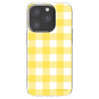 Picasee silikonový průhledný obal pro Apple iPhone 15 Pro - Gride lemon