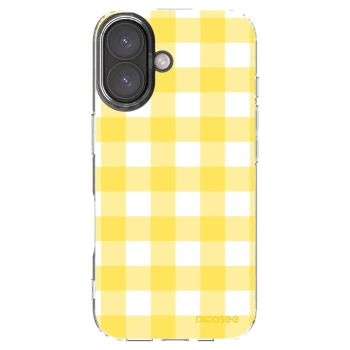 Picasee silikonový průhledný obal pro Apple iPhone 16 - Gride lemon