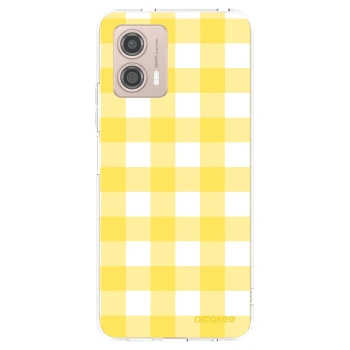 Picasee silikonový průhledný obal pro Motorola Moto G53 5G - Gride lemon