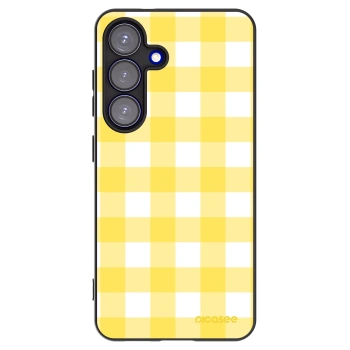 Picasee silikonový černý obal pro Samsung Galaxy S25 5G - Gride lemon