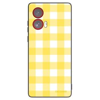 Picasee silikonový černý obal pro Motorola Edge 50 Fusion - Gride lemon