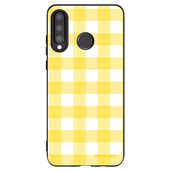 Picasee silikonový černý obal pro Huawei P30 Lite - Gride lemon