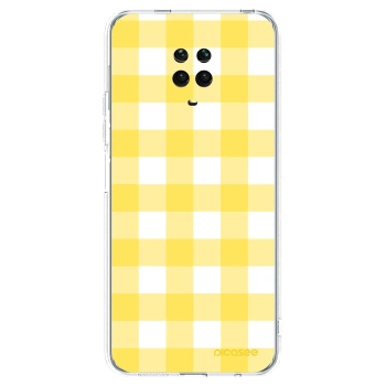 Picasee silikonový průhledný obal pro Xiaomi Redmi Note 9 Pro - Gride lemon