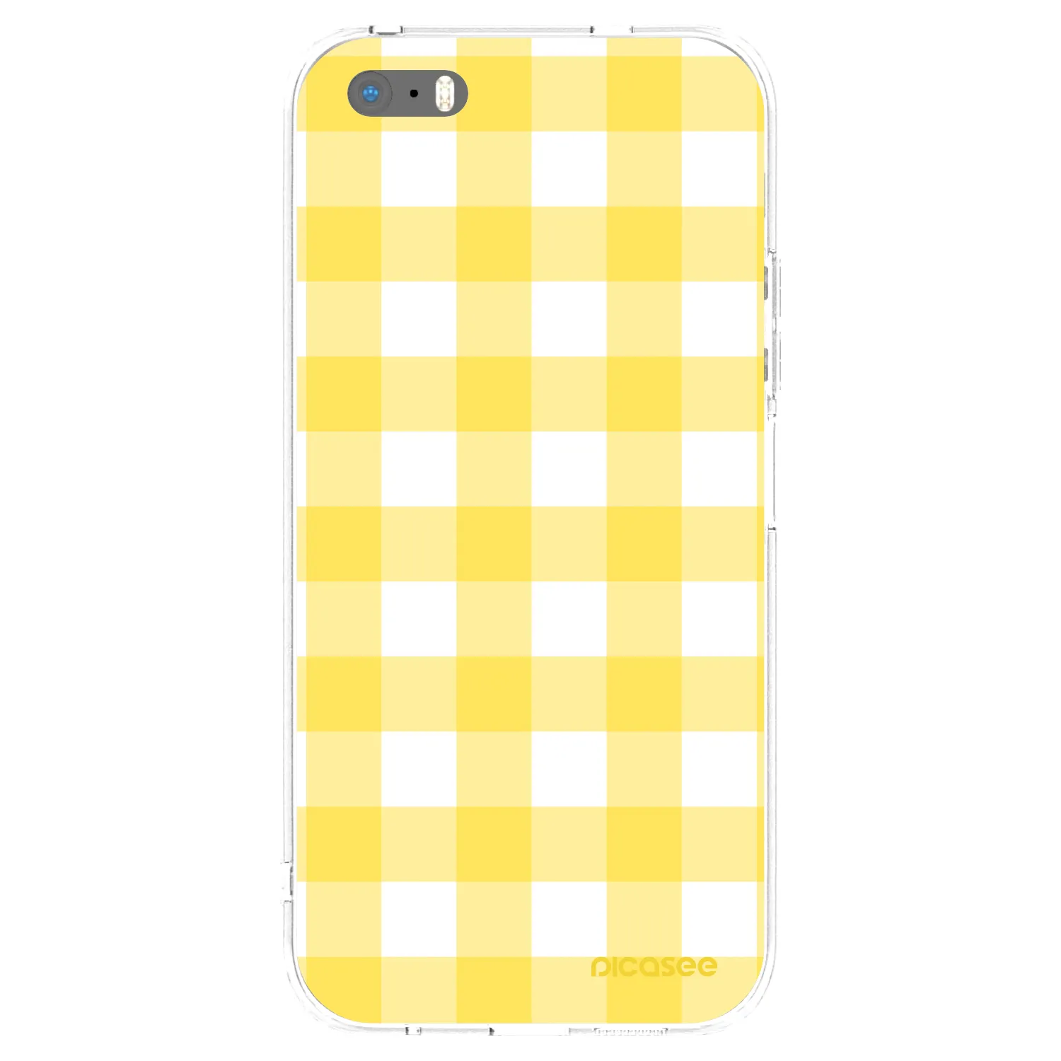 Picasee silikonový průhledný obal pro Apple iPhone 5/5S/SE - Gride lemon