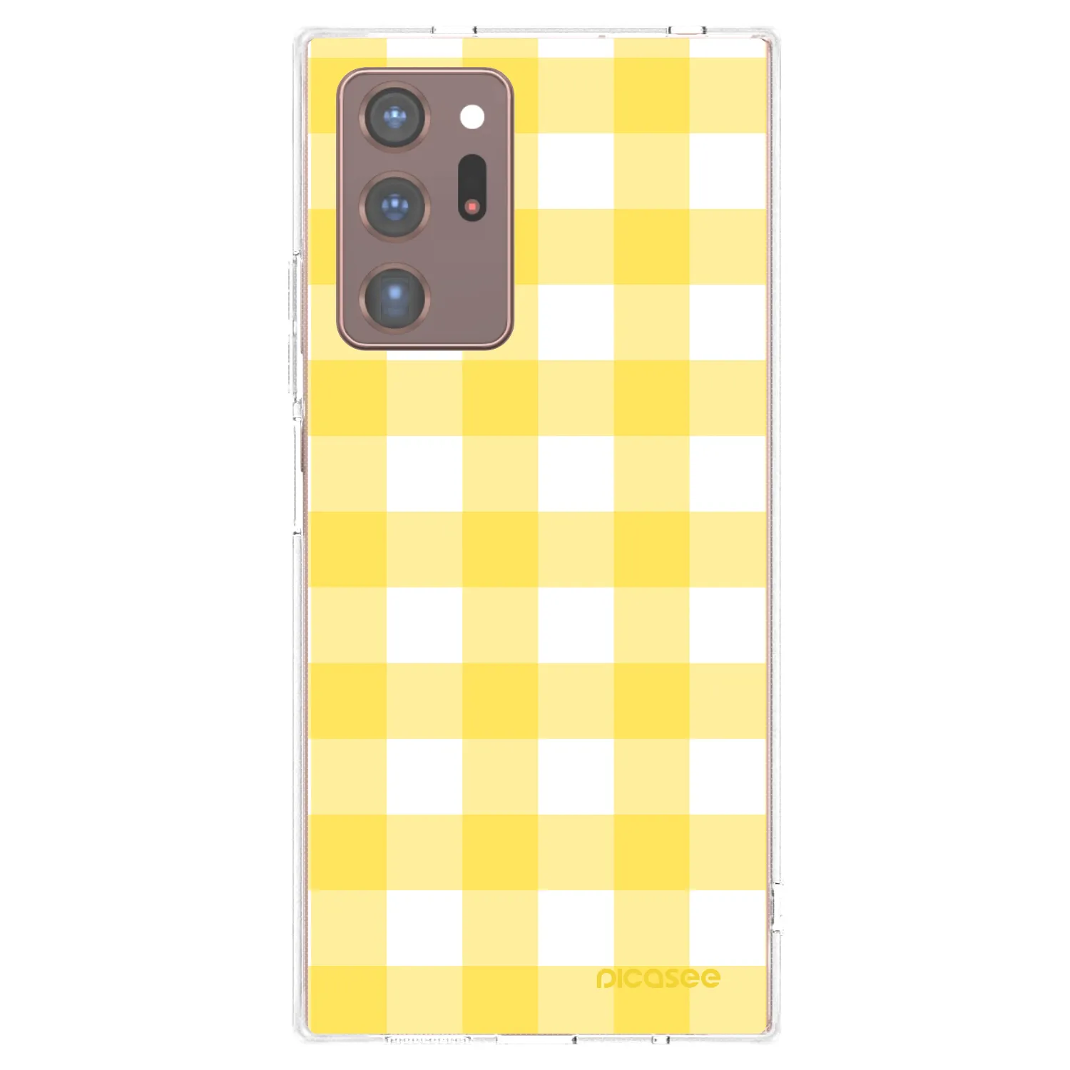 Picasee silikonový průhledný obal pro Samsung Galaxy Note 20 Ultra - Gride lemon