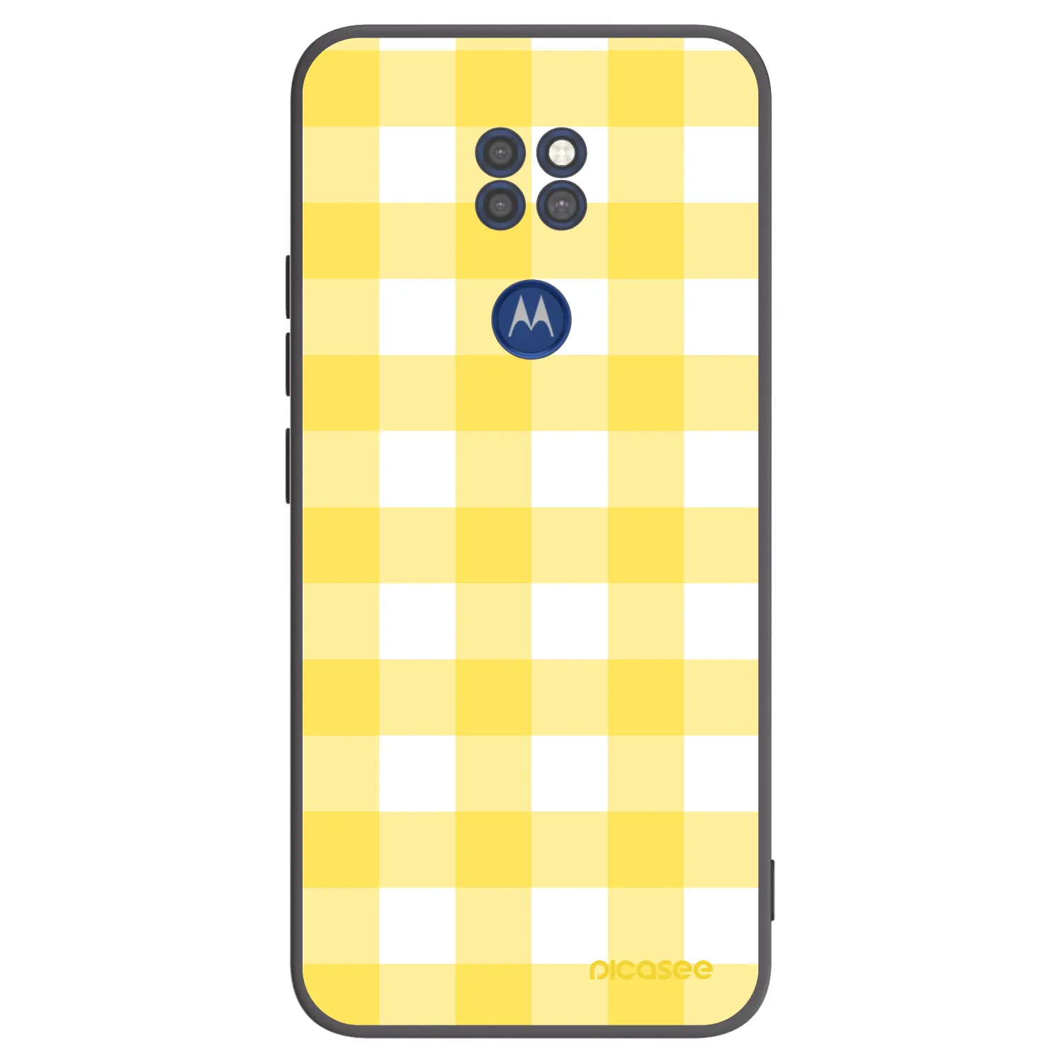 Picasee silikonový černý obal pro Motorola Moto G9 Play - Gride lemon