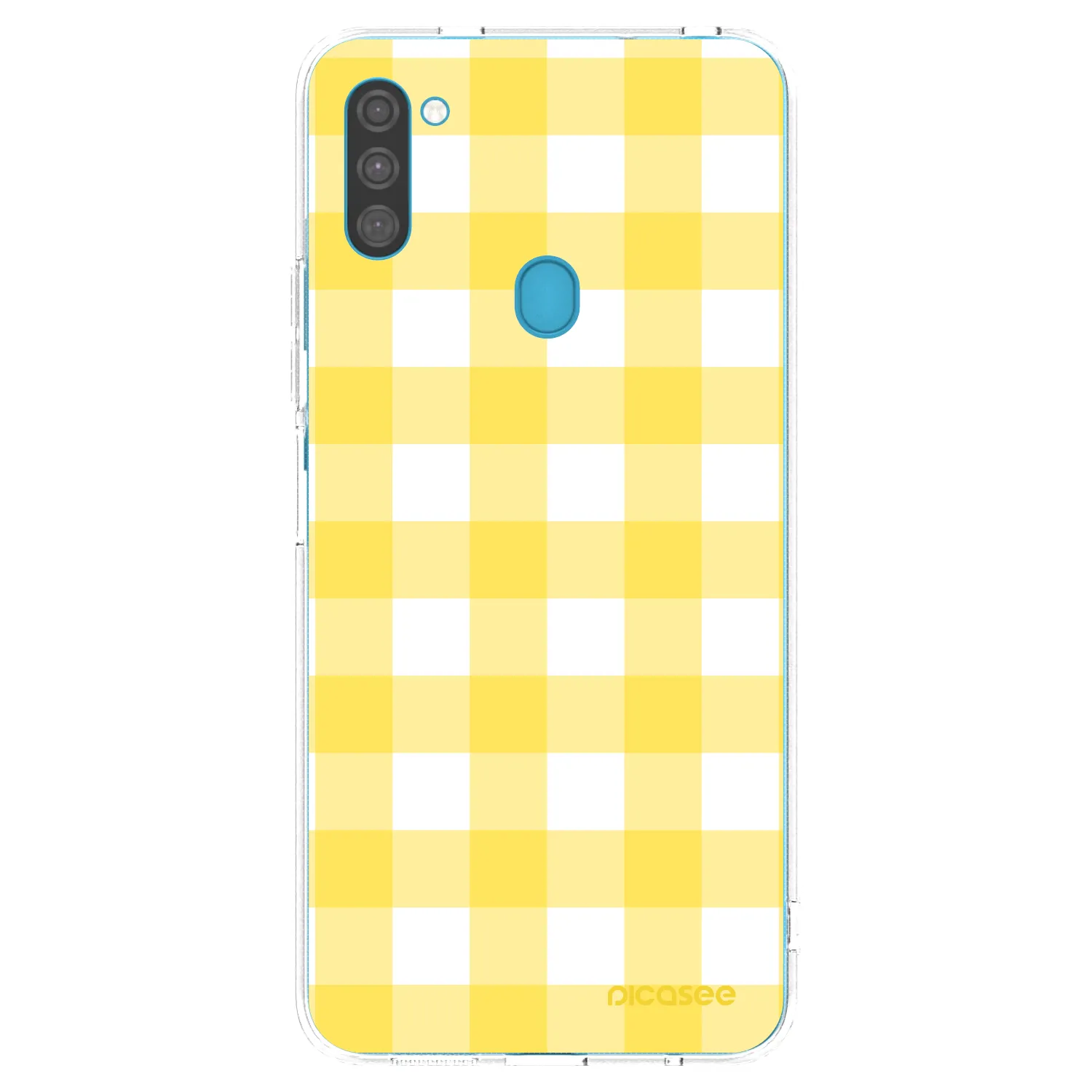 Picasee silikonový průhledný obal pro Samsung Galaxy M11 - Gride lemon
