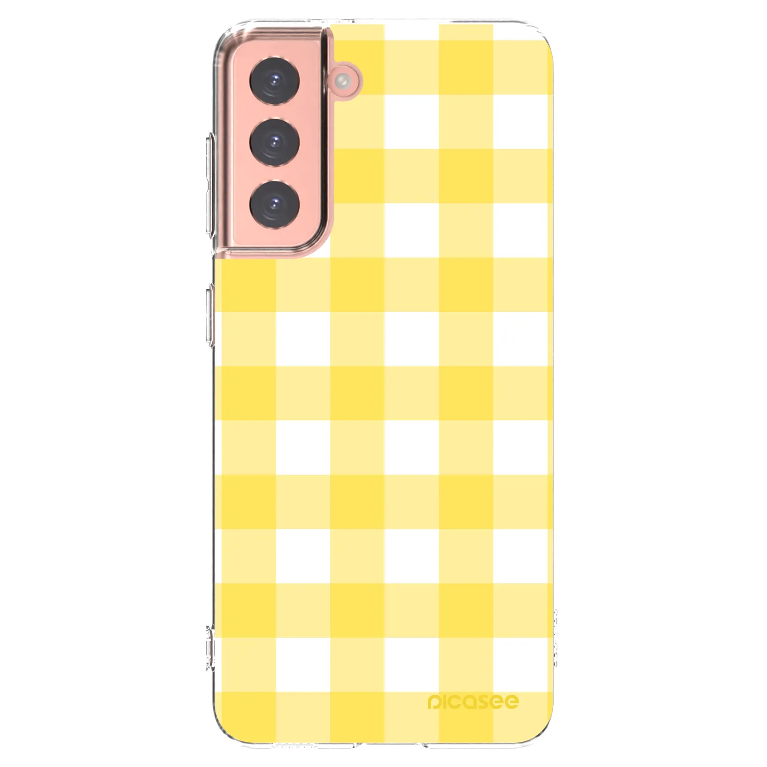 Picasee silikonový průhledný obal pro Samsung Galaxy S21 5G G991B - Gride lemon