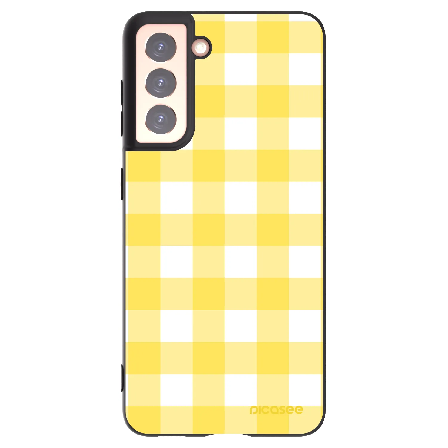 Picasee silikonový černý obal pro Samsung Galaxy S21 5G G991B - Gride lemon