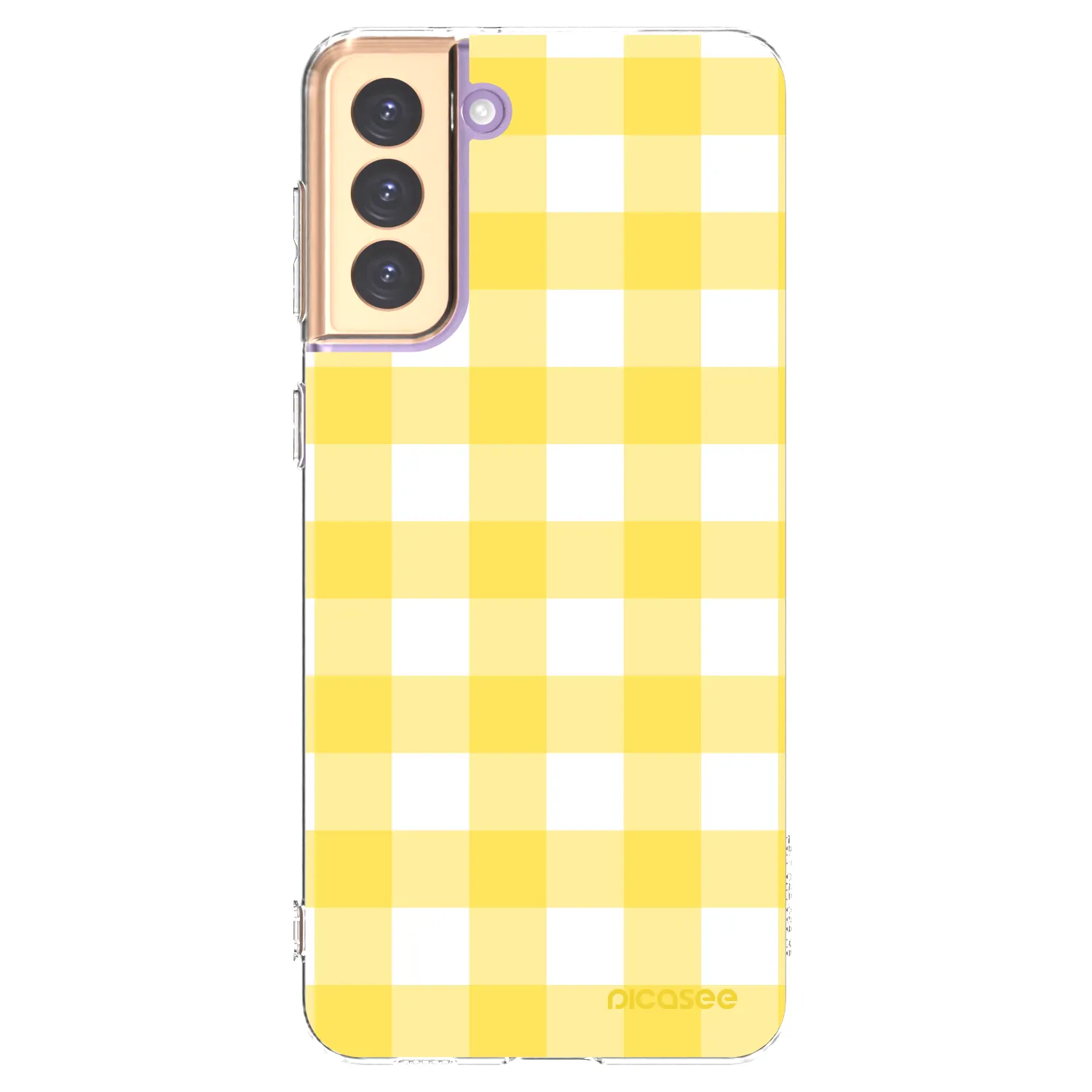 Picasee silikonový průhledný obal pro Samsung Galaxy S21+ 5G G996F - Gride lemon