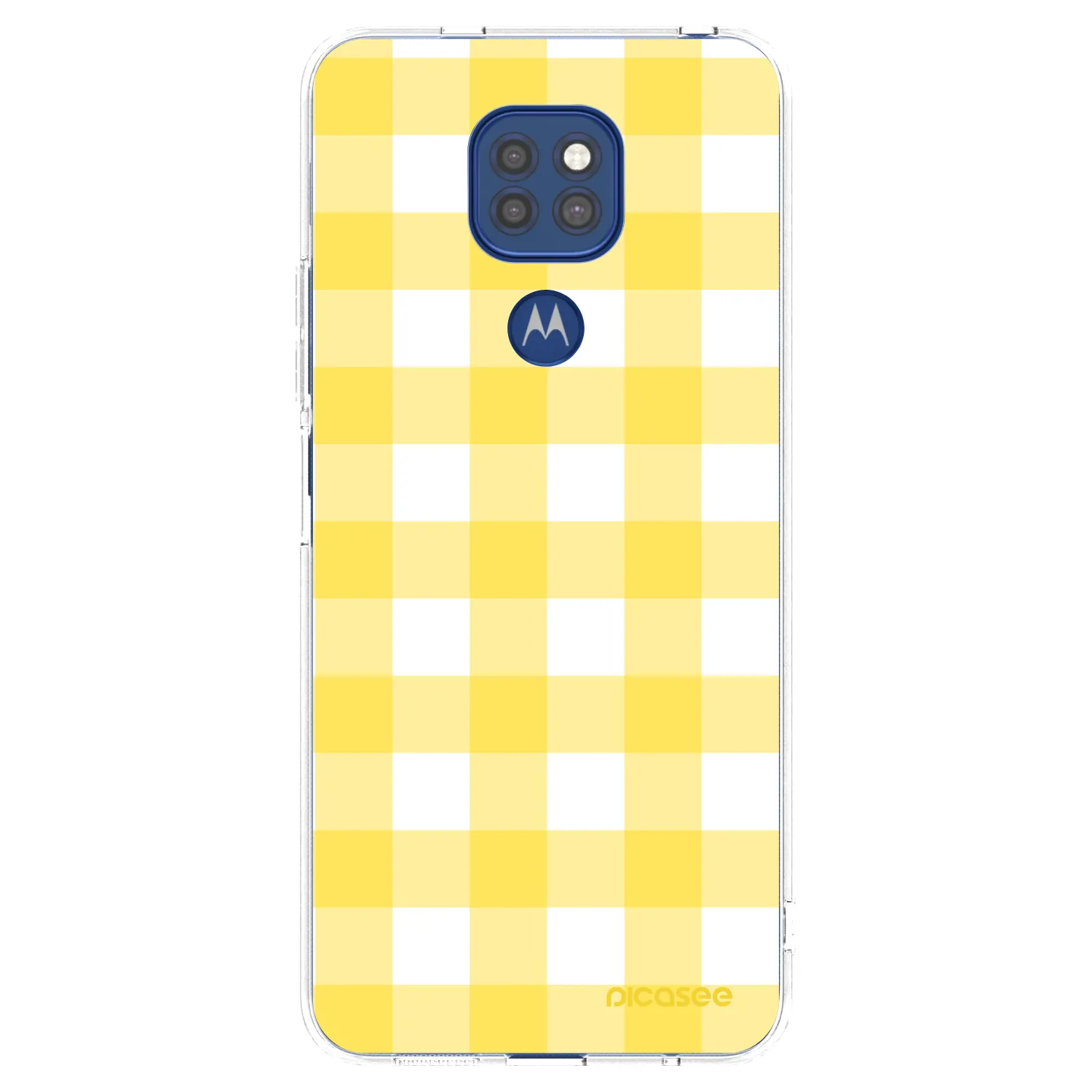 Picasee silikonový průhledný obal pro Motorola Moto G9 Play - Gride lemon