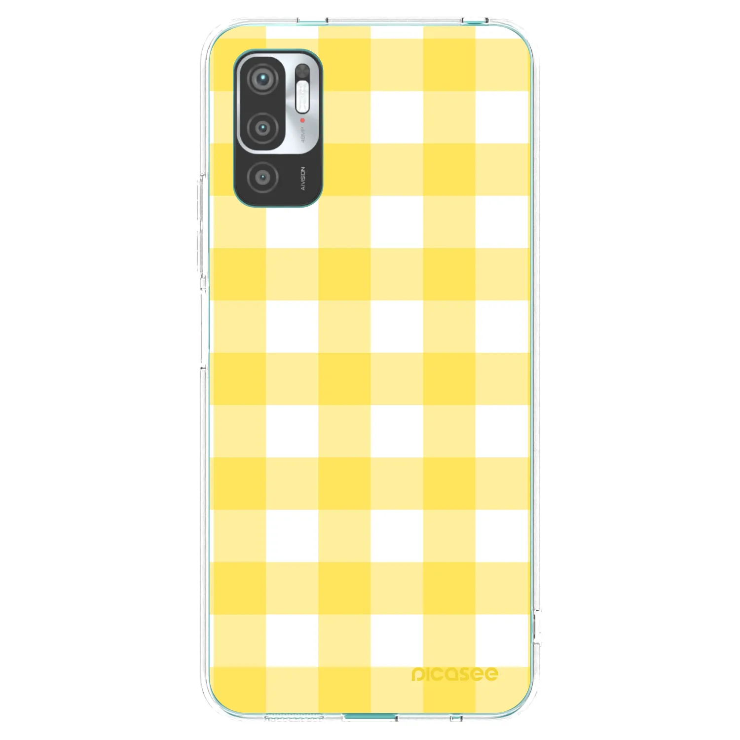 Picasee silikonový průhledný obal pro Xiaomi Redmi Note 10 5G - Gride lemon