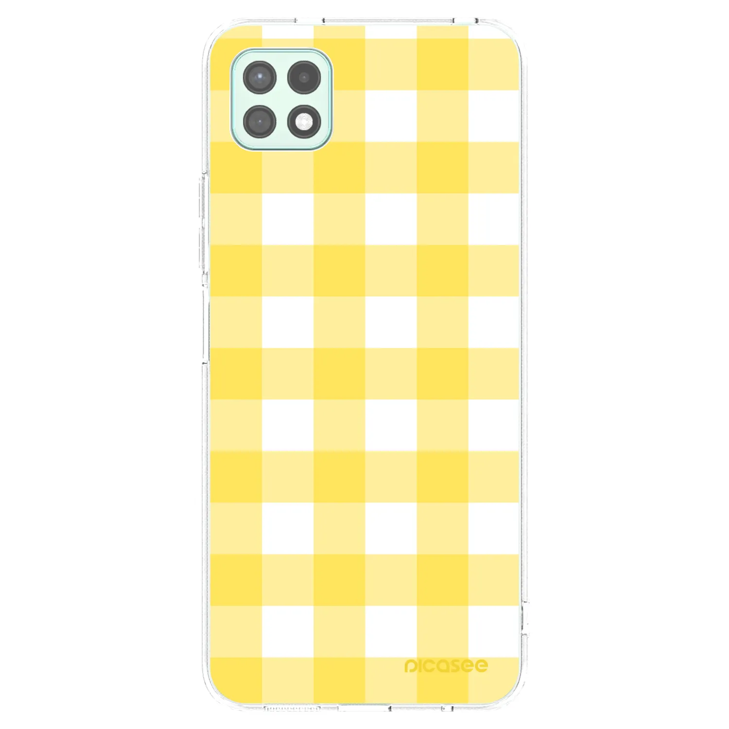 Picasee silikonový průhledný obal pro Samsung Galaxy A22 A226B 5G - Gride lemon