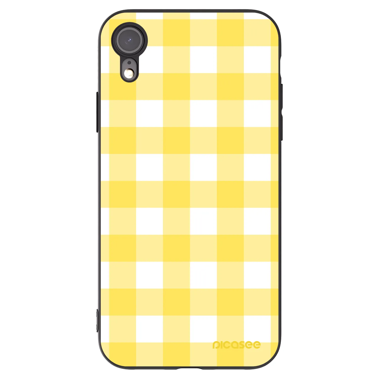 Picasee silikonový černý obal pro Apple iPhone XR - Gride lemon