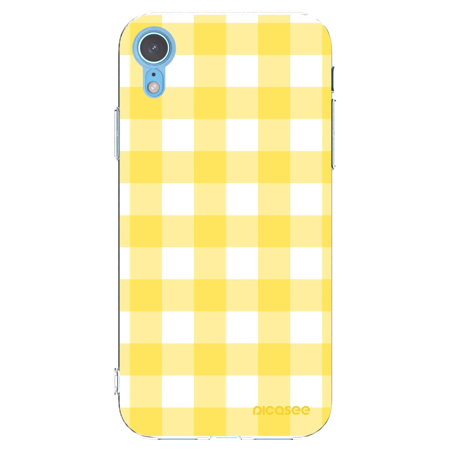 Picasee silikonový průhledný obal pro Apple iPhone XR - Gride lemon