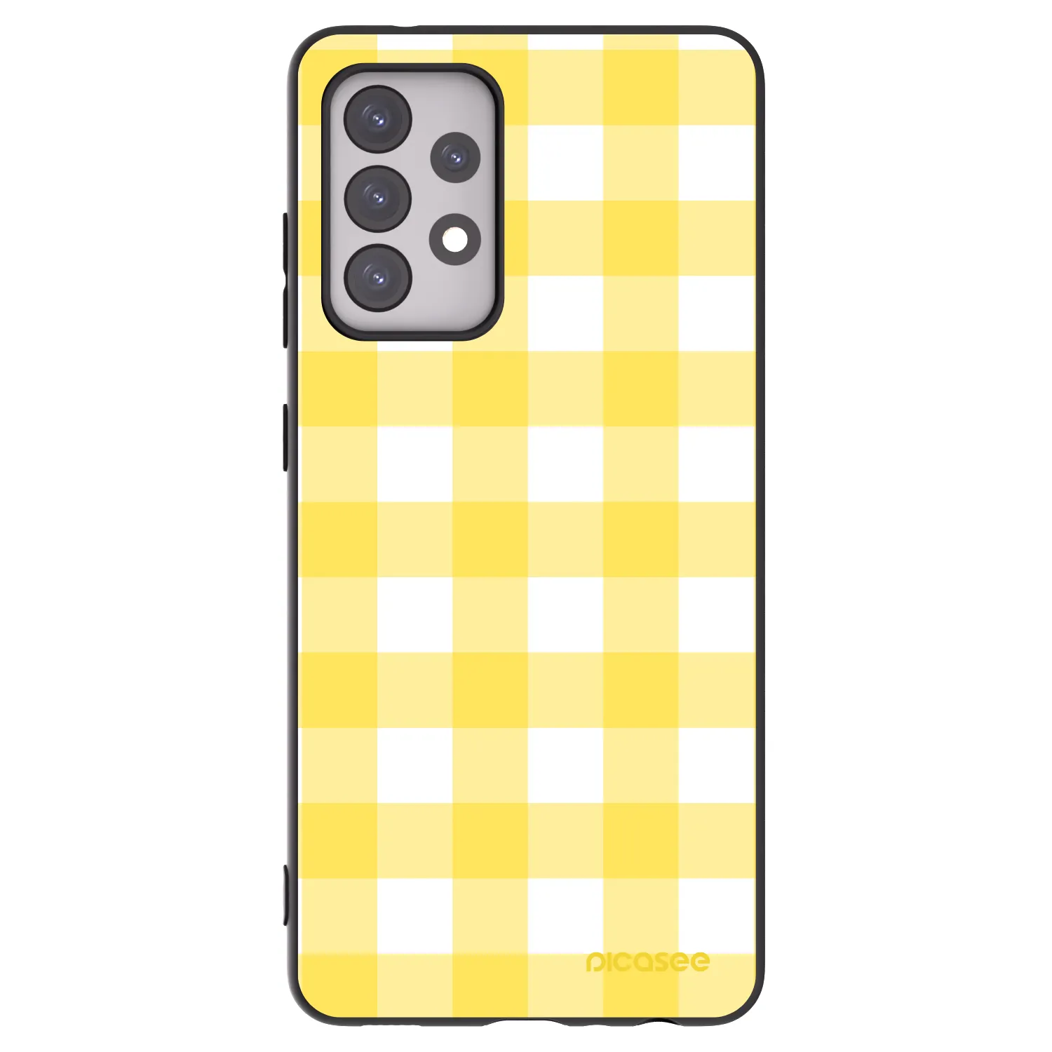 Picasee silikonový černý obal pro Samsung Galaxy A52s 5G A528B - Gride lemon