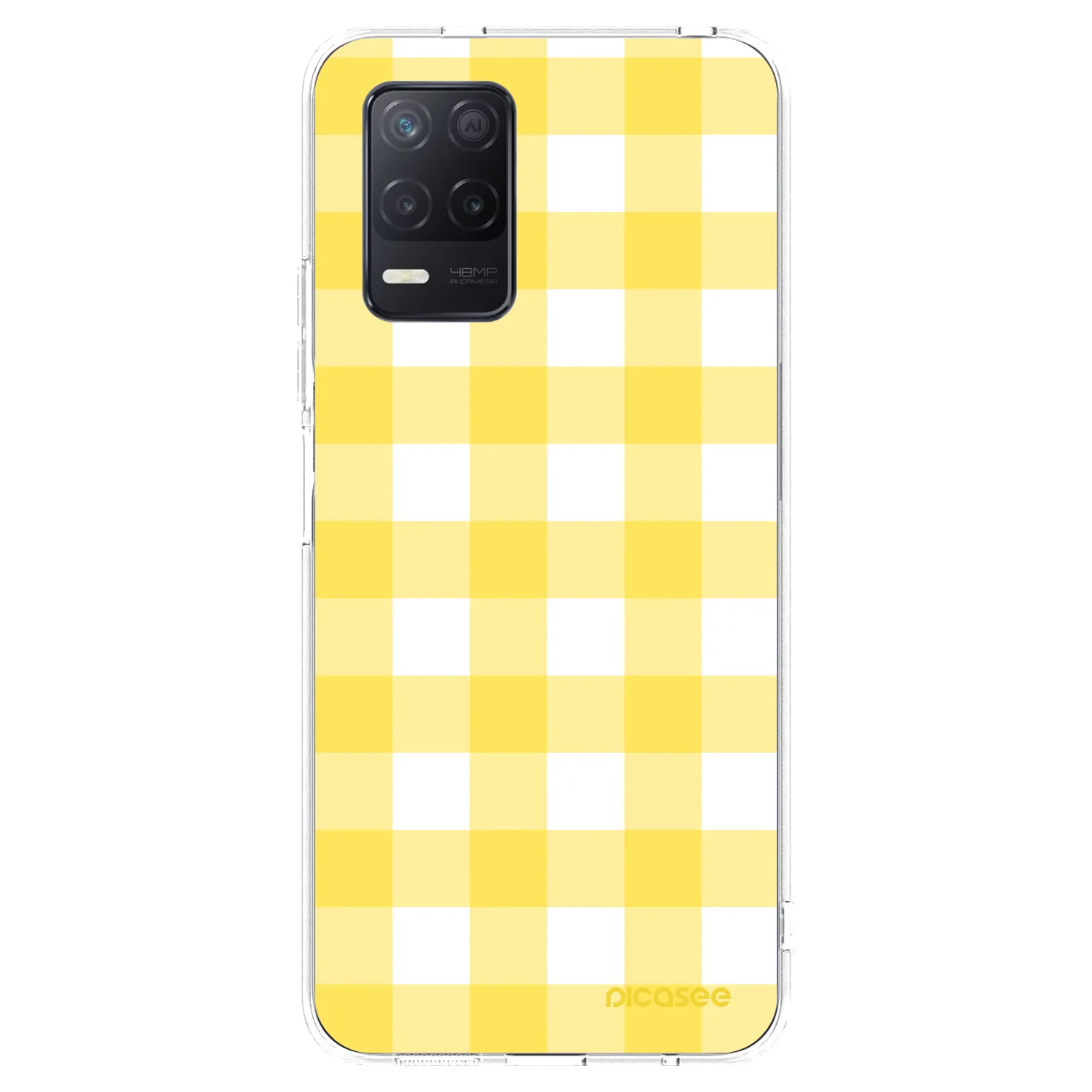 Picasee silikonový průhledný obal pro Realme 8 5G - Gride lemon