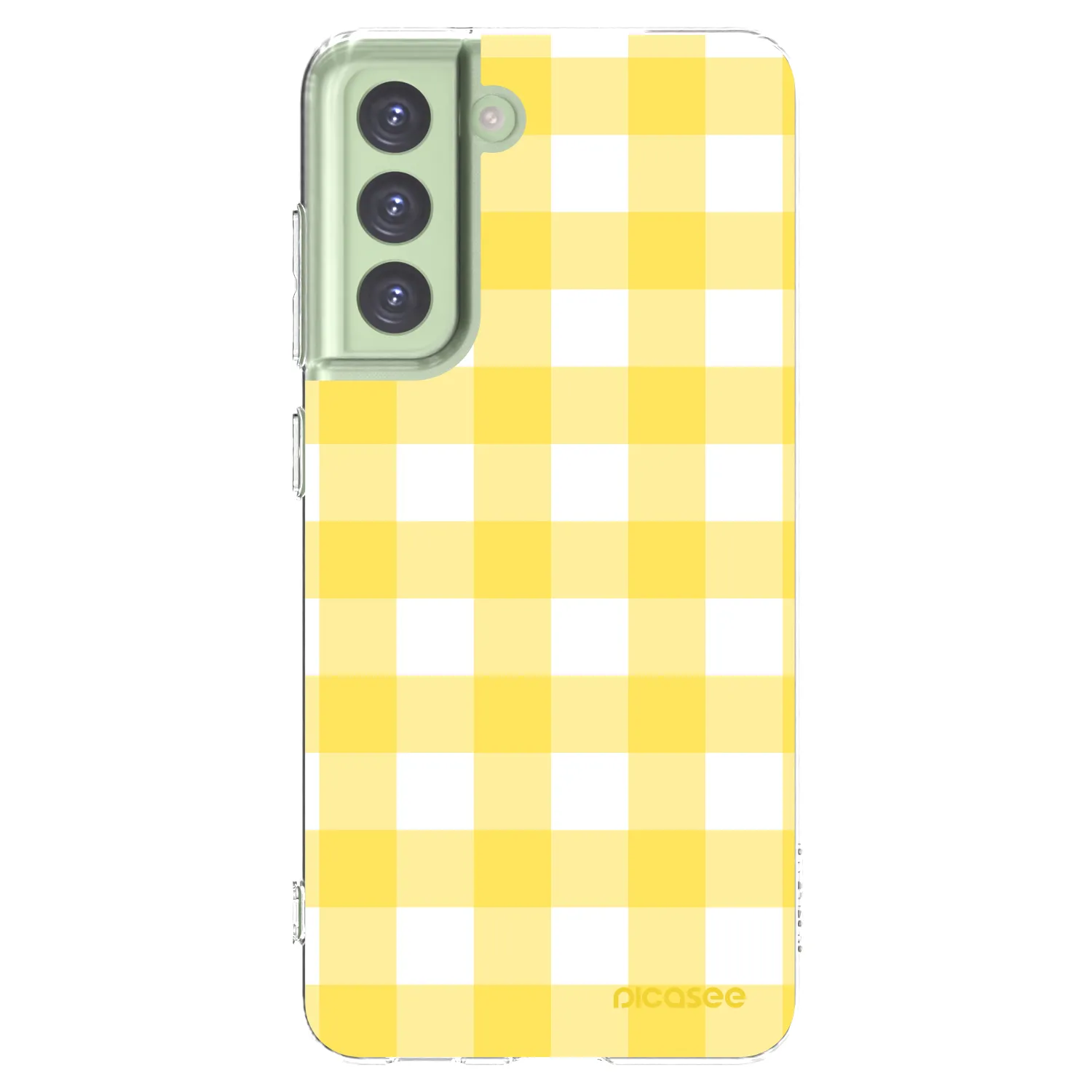 Picasee silikonový průhledný obal pro Samsung Galaxy S21 FE 5G - Gride lemon