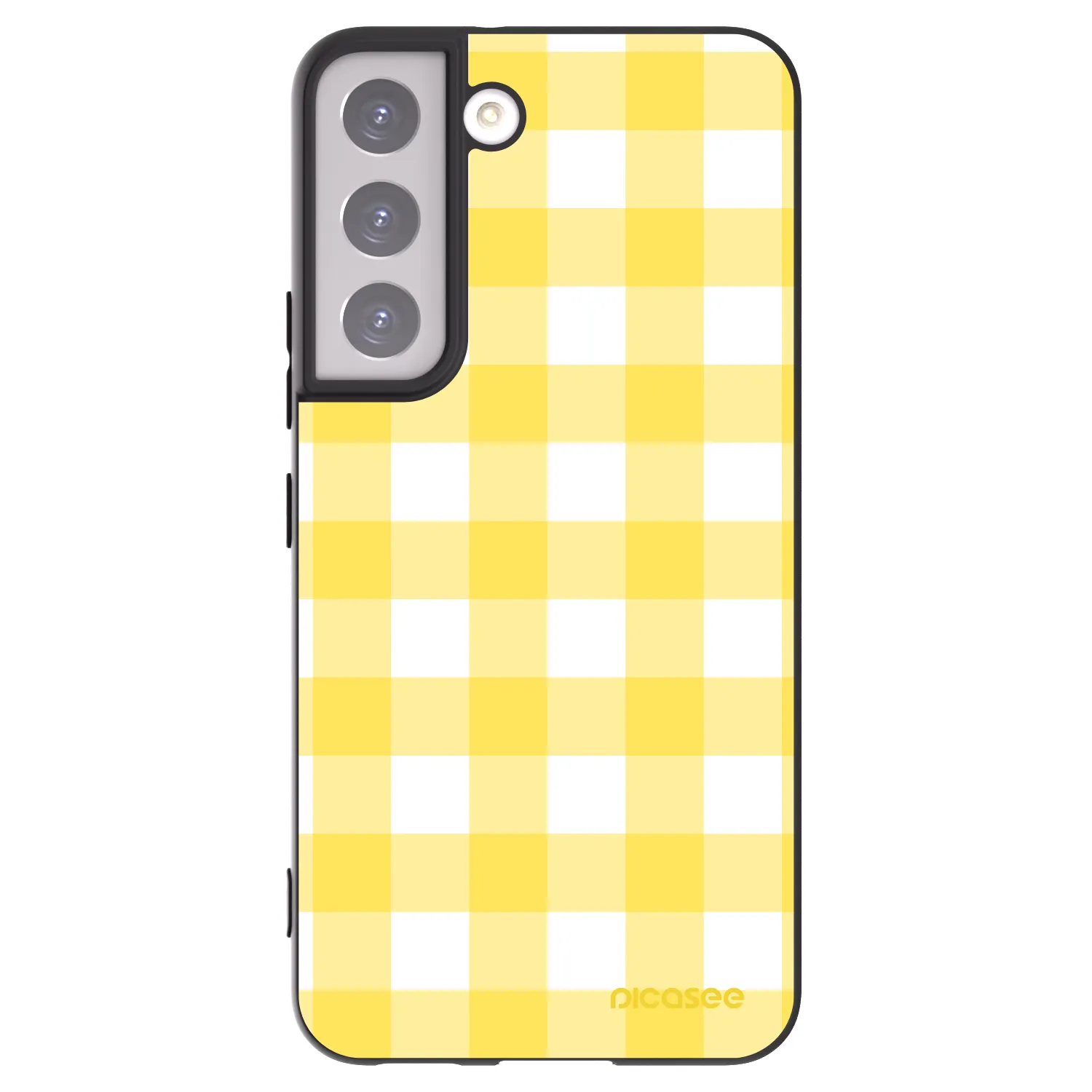 Picasee silikonový černý obal pro Samsung Galaxy S22 5G - Gride lemon