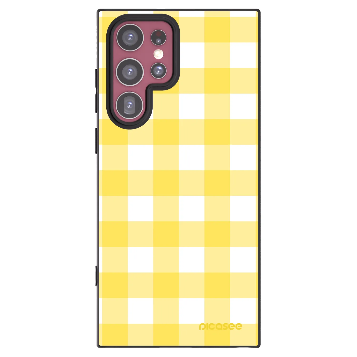 Picasee silikonový černý obal pro Samsung Galaxy S22 Ultra 5G - Gride lemon