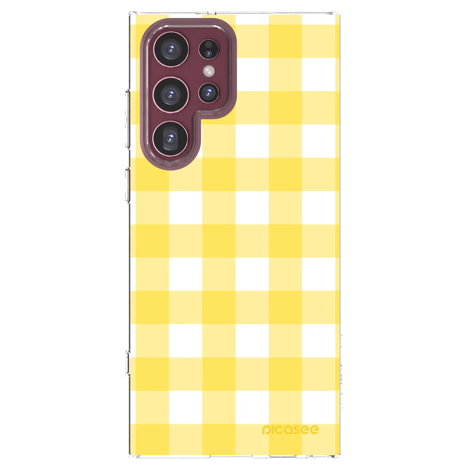 Picasee silikonový průhledný obal pro Samsung Galaxy S22 Ultra 5G - Gride lemon