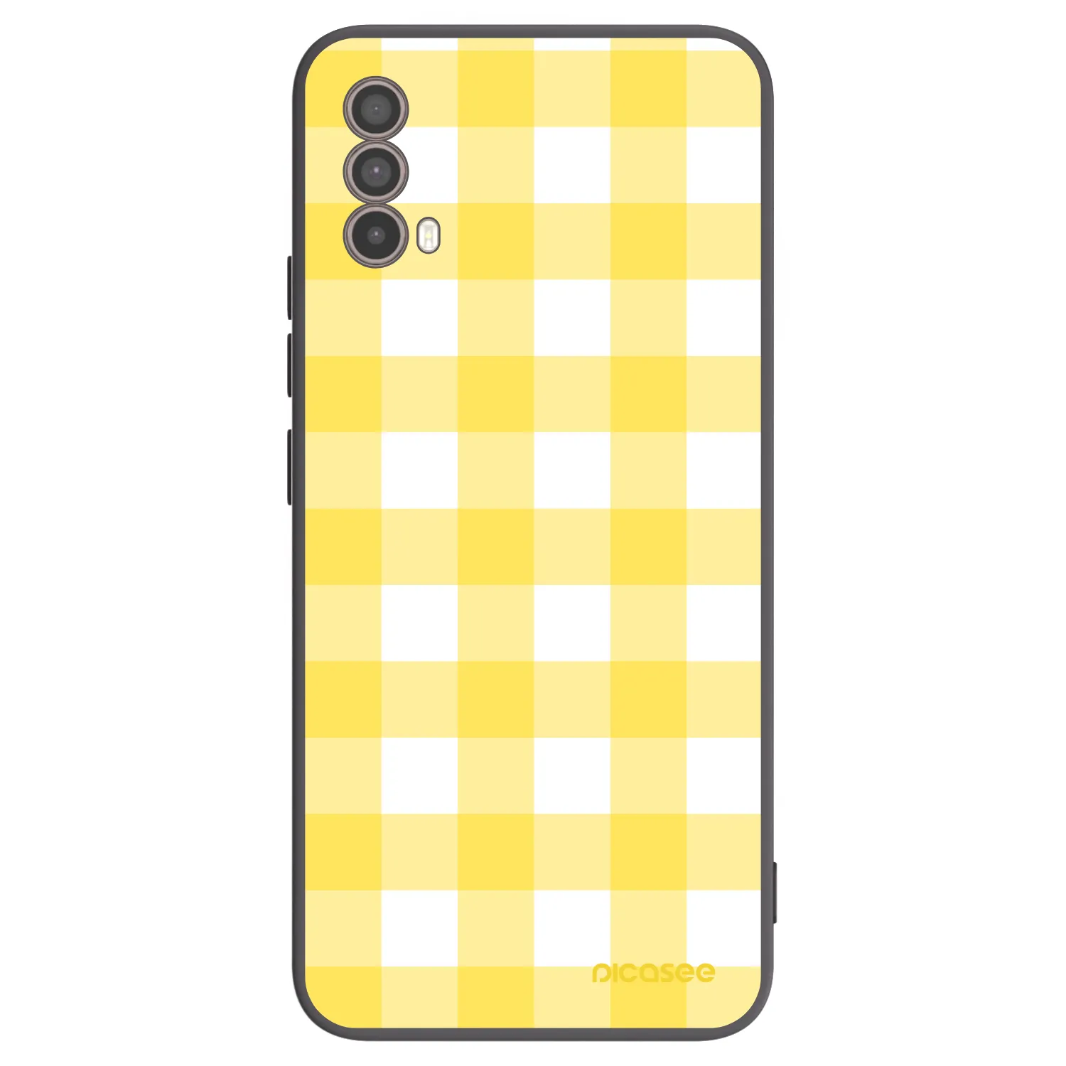 Picasee silikonový černý obal pro Motorola Moto E40 - Gride lemon