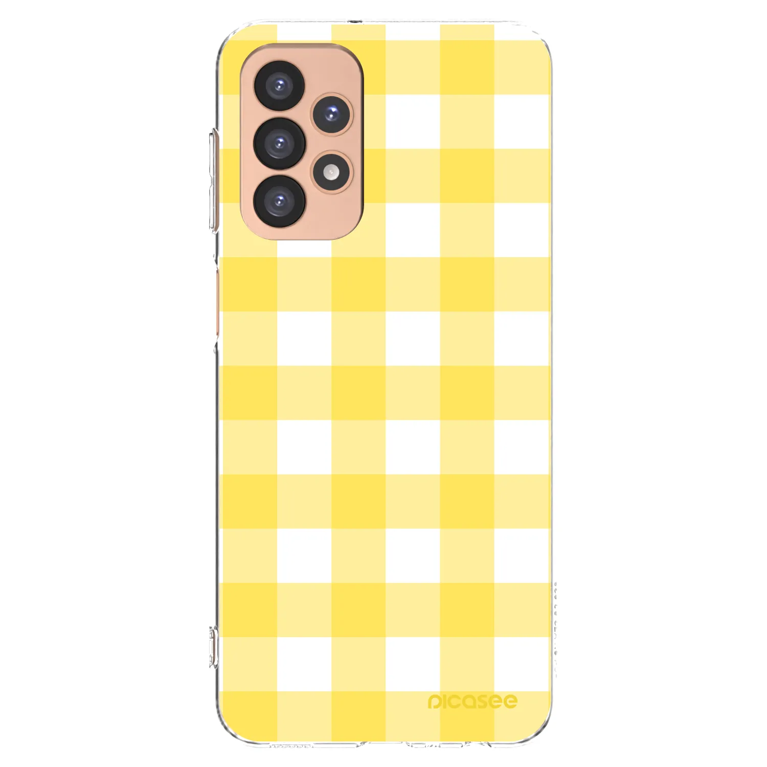 Picasee silikonový průhledný obal pro Samsung Galaxy A23 A236B 5G - Gride lemon