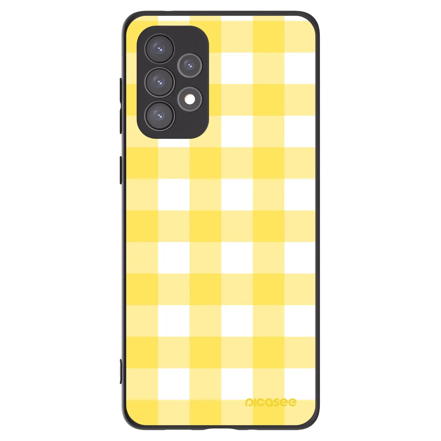 Picasee silikonový černý obal pro Samsung Galaxy A73 5G - Gride lemon