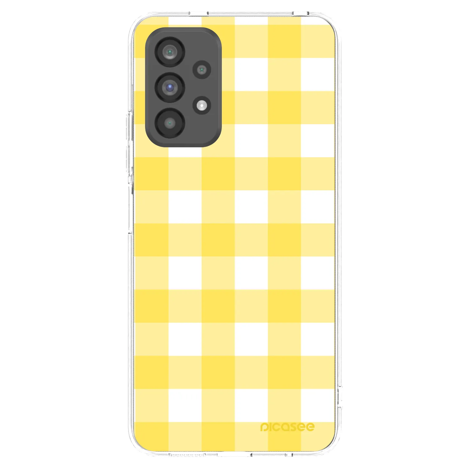 Picasee silikonový průhledný obal pro Samsung Galaxy A73 5G - Gride lemon
