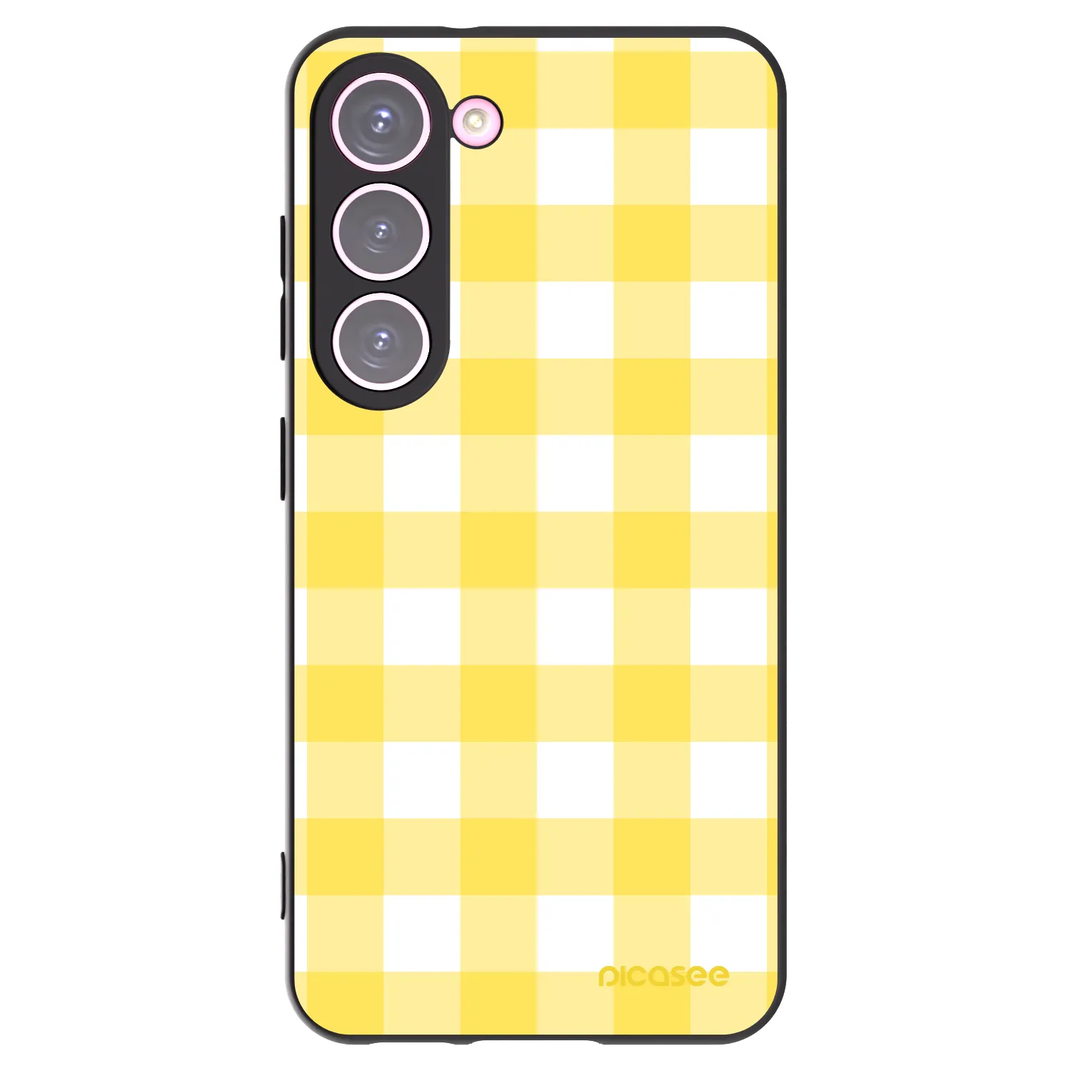 Picasee silikonový černý obal pro Samsung Galaxy S23 5G - Gride lemon