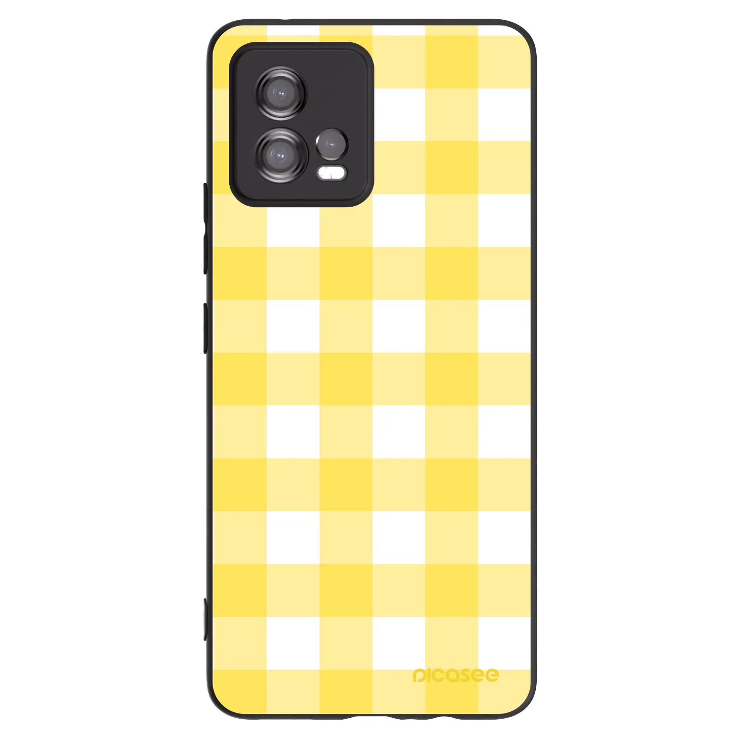 Picasee silikonový černý obal pro Motorola Moto G72 - Gride lemon