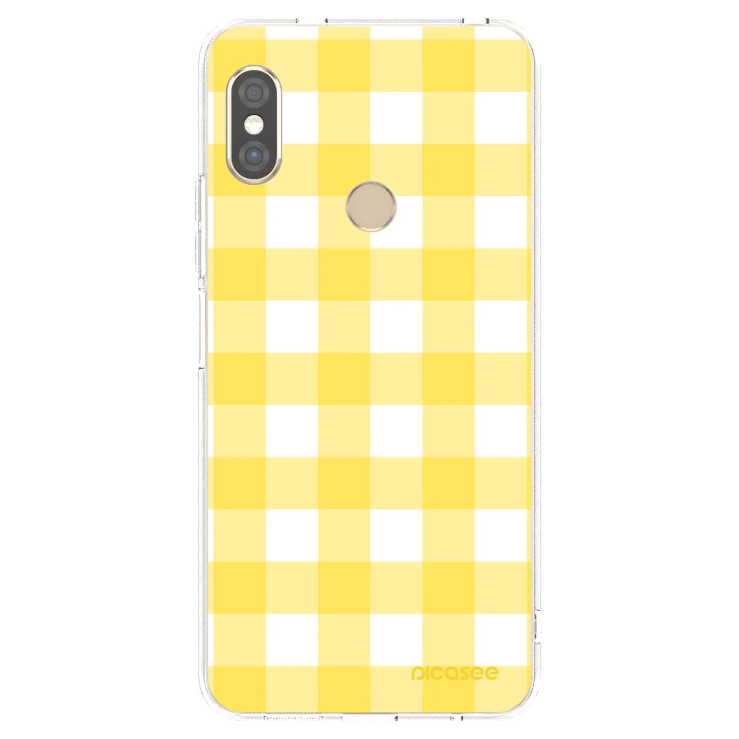 Picasee silikonový průhledný obal pro Xiaomi Redmi Note 5 Global - Gride lemon