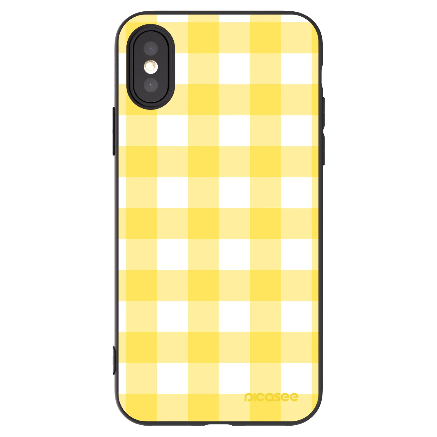 Picasee silikonový černý obal pro Apple iPhone X/XS - Gride lemon