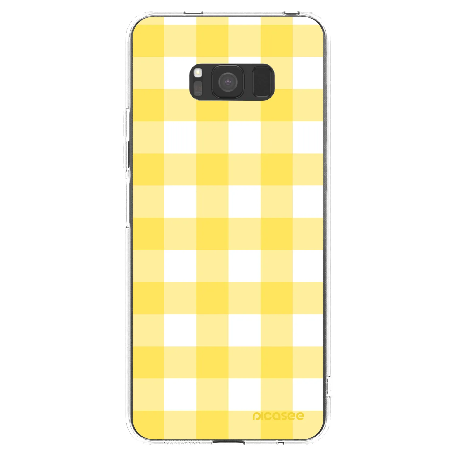 Picasee silikonový průhledný obal pro Samsung Galaxy S8 G950F - Gride lemon