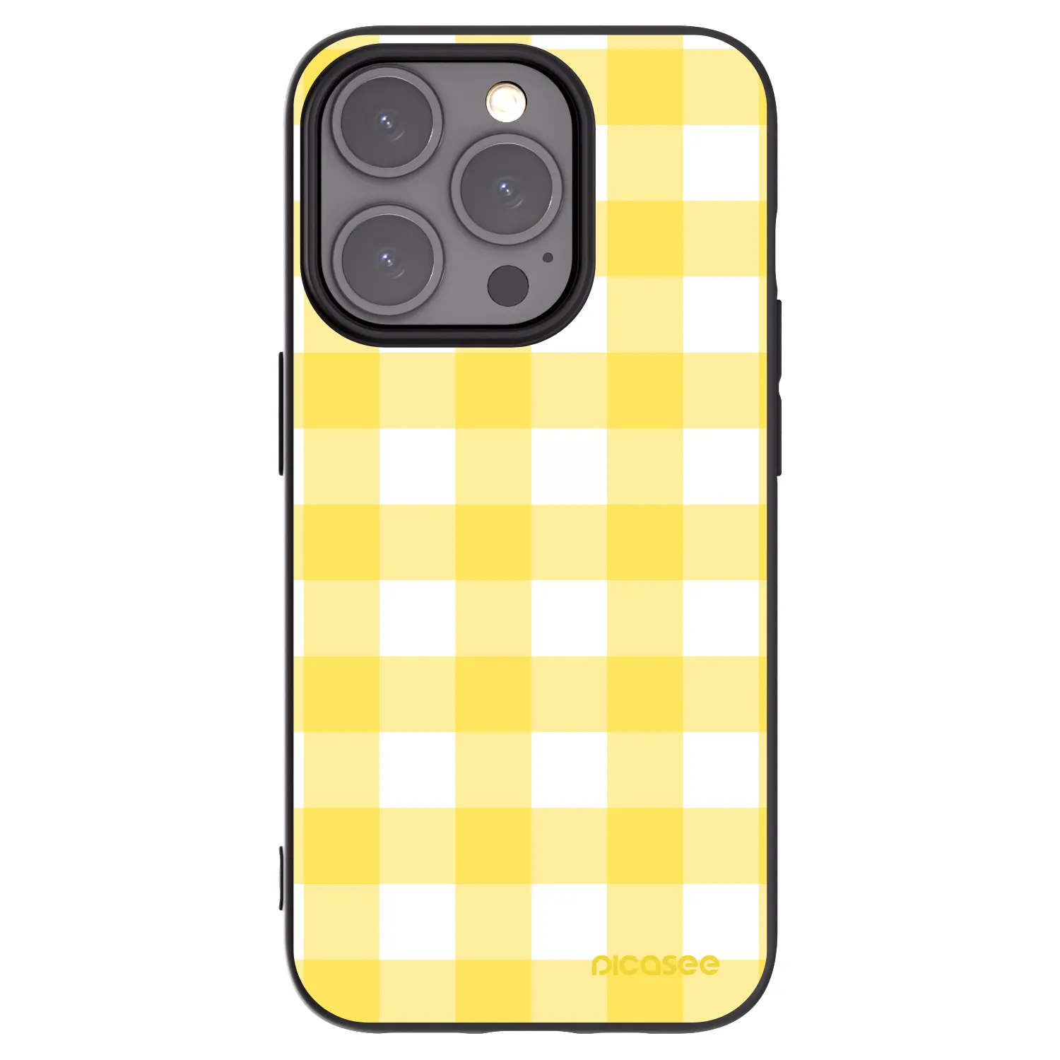 Picasee silikonový černý obal pro Apple iPhone 15 Pro - Gride lemon