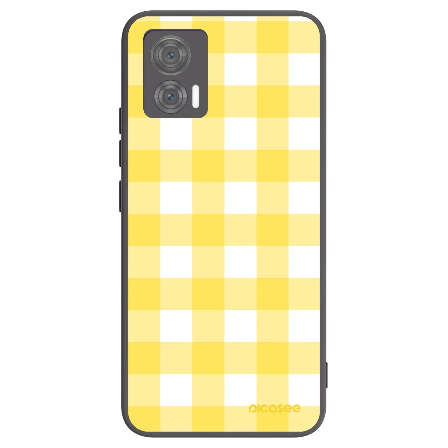 Picasee silikonový černý obal pro Motorola Edge 30 Neo - Gride lemon